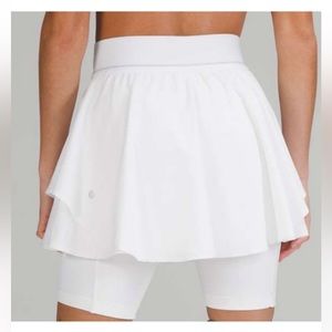 Lululemon Court Rival High Rise Skirt Tennis Skirt White Size 6